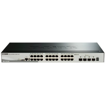 Сетевое оборудование D-Link DGS-1510-28X/A1A PROJ Управляемый L2+ стекируемый коммутатор с 24 портами 10/100/1000Base-T и 4 портами 10GBase-X SFP+