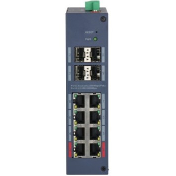 Коммутаторы DAHUA DH-CHS4412-8GT-125 8-портовый гигабитный PoE облачный коммутатор; 2xRJ45 1G (PoE/PoE+/Hi-PoE/802.3bt), 6xRJ45 1G (PoE/PoE+), 4xSFP 1G (uplink); суммарно 125Вт; watchdog,до 250м; грозозащита 8кВ -1