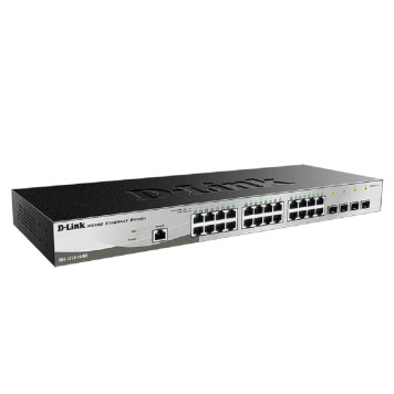 Сетевое оборудование D-Link DGS-1210-28/ME/B2A Управляемый L2 коммутатор, 24x1000Base-T, 4x1000Base-X SFP, AC 220В/DC 12В(с возможностью мониторинга статуса питания коммутатора)-1