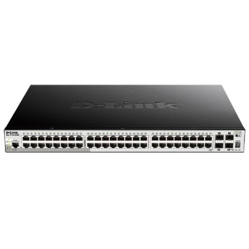 Сетевое оборудование D-Link DGS-1510-52XMP/A2A PROJ Управляемый L2+ стекируемый коммутатор с 48 портами 10/100/1000Base-T и 4 портами 10GBase-X SFP+ (48 портов PoE 802.3af/at, PoE-бюджет 370 Вт; 740 Вт с DPS-700)