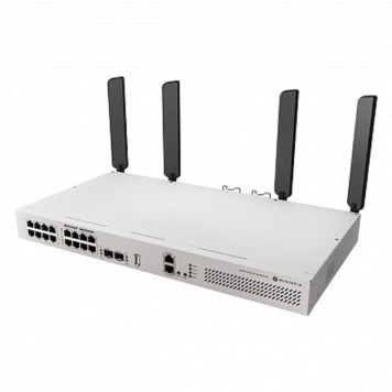Сетевое оборудование MikroTik CRS418-8P-8G-2S+5axQ2axQ-RM Коммутатор управляемый, беспроводной L2+\L3, 16*RJ45 1Gbit, 8*Poe out, 2*SFP+, Wifi 6