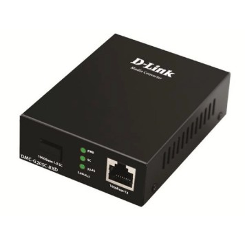 Сетевое оборудование D-Link DMC-G20SC-BXD/A1A WDM медиаконвертер с 1 портом 100/1000Base-T и 1 портом 1000Base-LX с разъемом SC (Tx: 1550 мкм; Rx: 1310 мкм) для одномодового оптического кабеля (до 20 км)