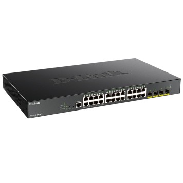 Сетевое оборудование D-Link DGS-1250-28XMP/A1A Управляемый L2 коммутатор с 24 портами 10/100/1000Base-T и 4 портами 10GBase-X SFP+ (24 порта PoE 802.3af/at, PoE-бюджет 370 Вт)-1