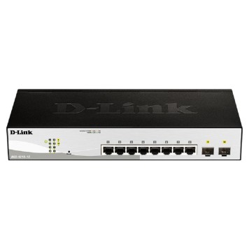 Сетевое оборудование D-Link DGS-1210-10/F1A Управляемый L2 коммутатор с 8 портами 10/100/1000Base-T и 2 портами 1000Base-X SFP