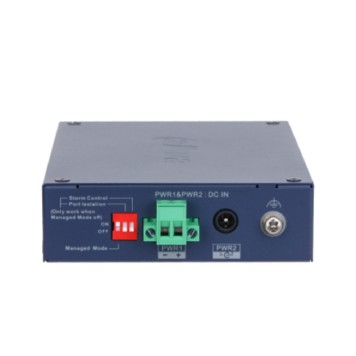 Коммутаторы DAHUA DH-CHS4106-4ET 6-портовый облачный коммутатор; 4xRJ45 100M, 1xRJ45 1G (uplink), 1xSFP 1G (uplink); питание 12VDC; грозозащита 6кВ; IP30, IK06;-2