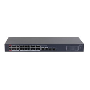 Коммутаторы DAHUA DH-CS4228-24GT-240 24-портовый гигабитный PoE облачный коммутатор; 24xRJ45 1G (PoE/PoE+/Hi-PoE/802.3bt), 2xRJ45, 2xSFP 1G (uplink); суммарно до 240Вт; PoE watchdog, до 250м; питание: 100–240VAC;