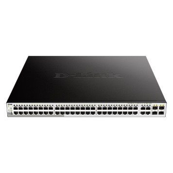 Сетевое оборудование D-Link DGS-1210-52MP/FL1A Управляемый L2 коммутатор с 48 портами 10/100/1000Base-T и 4 комбо-портами 100/1000Base-T/SFP (48 портов PoE 802.3af/at, PoE-бюджет 370 Вт)