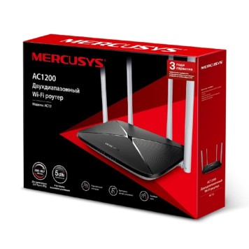 Mercusys AC12 Двухдиапазонный роутер Wi-Fi AC1200-2