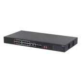 Коммутаторы DAHUA DH-S3218-16ET-135 16-портовый неуправляемый коммутатор с РоЕ; 16xRJ45 100M (PoE/PoE+/Hi-PoE), 2xCombo SFP/RJ45 1G (uplink); суммарно до 135Вт; питание: 100–240VAC;