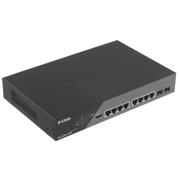 Сетевое оборудование D-Link DSS-200G-10MP/A1A Настраиваемый L2 коммутатор с 8 портами 10/100/1000Base-T и 2 портами 1000Base-X SFP (8 портов PoE 802.3af/at, PoE-бюджет 130 Вт, дальность до 250 м)  -1