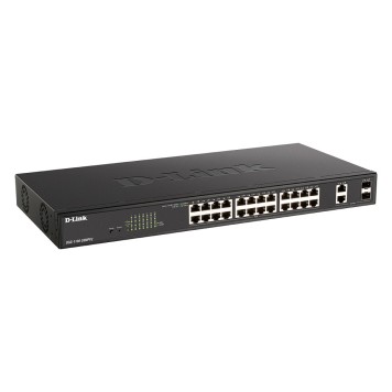 Сетевое оборудование D-Link DGS-1100-26MPV2/A3A Настраиваемый L2 коммутатор с 24 портами 10/100/1000Base-T и 2 комбо-портами 1000Base-T/SFP (24 порта PoE 802.3af/at, PoE-бюджет 370 Вт)-1
