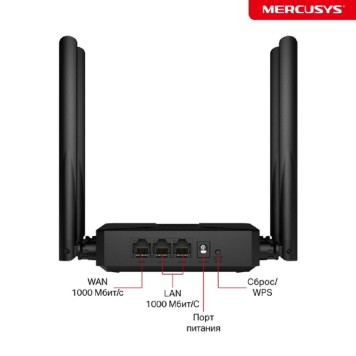 Mercusys MR62X Двухдиапазонный Wi-Fi роутер AX1500-2