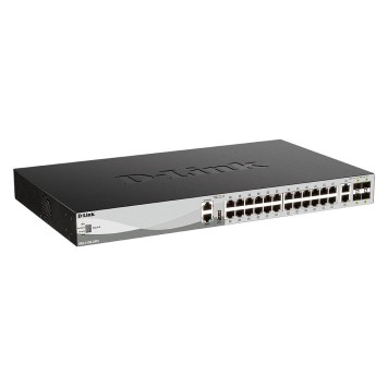 Сетевое оборудование D-Link DGS-3130-30TS/B1A PROJ Управляемый L3 стекируемый коммутатор с 24 портами 10/100/1000Base-T, 2 портами 10GBase-T и 4 портами 10GBase-X SFP+-1