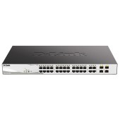 Сетевое оборудование D-Link DGS-1210-28MP/F4A Управляемый L2 коммутатор с 24 портами 10/100/1000Base-T и 4 комбо-портами 100/1000Base-T/SFP (24 порта PoE 802.3af/at, PoE-бюджет 370 Вт)