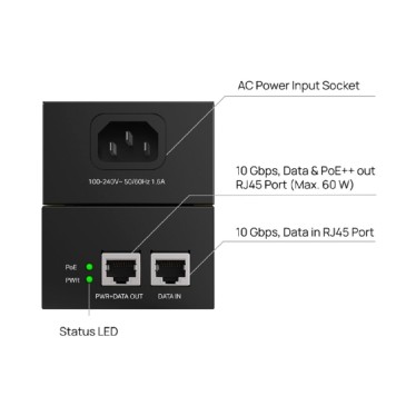 Сетевое оборудование TP-Link POE370S 10 Гбит/с Omada Инжектор PoE++-2