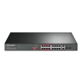 Mercusys MS118CP 16-портовый монтируемый в стойку PoE+ коммутатор 10/100 Мбит/с с 2 гигабитными портами