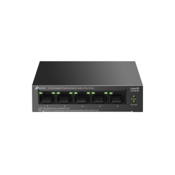 Сетевое оборудование TP-Link LS105GP Настольный коммутатор с 5 гигабитными портами (4 порта PoE+)