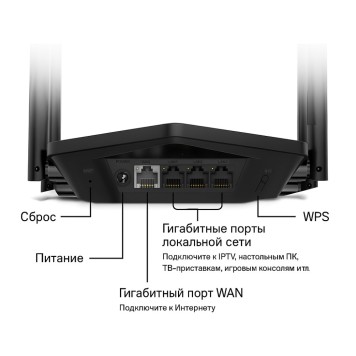 Mercusys MR80X Двухдиапазонный гигабитный роутер Wi-Fi AX3000-2