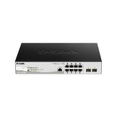 Сетевое оборудование D-Link DGS-1210-10P/ME/B1A Управляемый L2 коммутатор с 8 портами 10/100/1000Base-T и 2 портами 1000Base-X SFP (8 портов PoE 802.3af/at, PoE-бюджет 78 Вт)