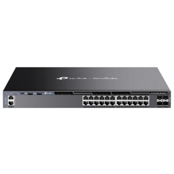 Сетевое оборудование TP-Link SG6428X Стекируемый управляемый коммутатор 3-го уровня Omada с 24 гигабитными портами и 4 портами SFP+