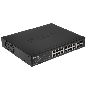 Сетевое оборудование D-Link DES-1018MPV2/A1A Неуправляемый коммутатор с 16 портами 10/100Base-TX и 2 комбо-портами 100/1000Base-T/SFP (16 портов PoE 802.3af/at, PoE-бюджет 247 Вт, дальность до 250 м)-1