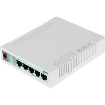 Сетевое оборудование MikroTik RB260GS (CSS106-5G-1S)(r2) Коммутатор управляемый, RouterBOARD 260GS 5-port Gigabit smart switch with SFP cage, SwOS, plastic case, PSU