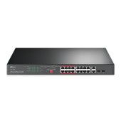 Сетевое оборудование TP-Link TL-SL1218MP Неуправляемый коммутатор с 16 портами PoE+ 10/100 Мбит/с и 2 комбинированными портами RJ45/SFP