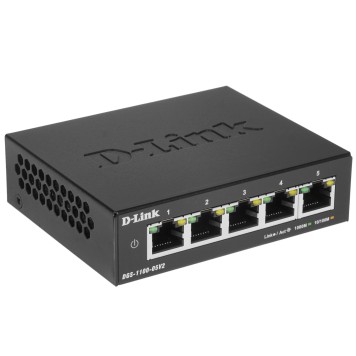 Сетевое оборудование D-Link DGS-1100-05V2/A1A Настраиваемый L2 коммутатор с 5 портами 10/100/1000Base-T-1