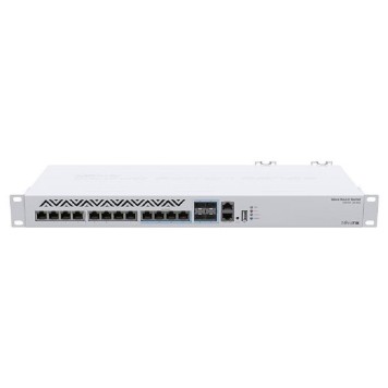 Сетевое оборудование MikroTik CRS312-4C+8XG-RM Коммутатор управляемый, Cloud Router Switch (L3) 8х 1G/2.5G/5G/10G RJ45,  4х 10G RJ45/SFP+ with RouterOS L5, 1U rackmount enclosure