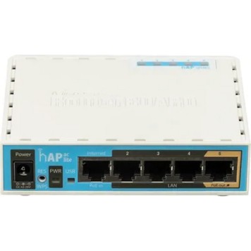 Сетевое оборудование MikroTik RB952Ui-5ac2nD Беспроводной маршрутизатор, hAP ac Lite 2.4+5 ГГц, 802.11a/b/g/n/ac, MIMO 2x2, 5x Ethernet-1