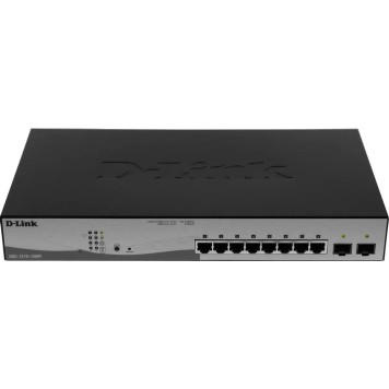 Сетевое оборудование D-Link DGS-1210-10MP/F3A PROJ Управляемый L2 коммутатор с 8 портами 10/100/1000Base-T и 2 портами 1000Base-X SFP (8 портов PoE 802.3af/at, PoE-бюджет 130 Вт)-1