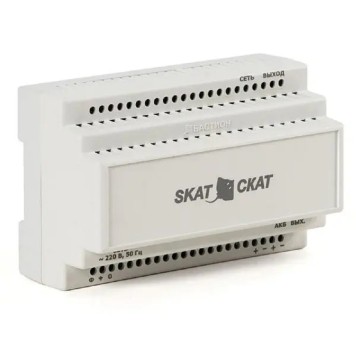 ИБП для систем безопасности Бастион БАСТИОН SKAT-12-6.0 DIN (СКАТ ИБП-12/6-DIN) источник питания 12В 6А пластиковый корпус под DIN рейку 35 мм, МПТ (586) 