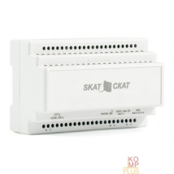 ИБП для систем безопасности Бастион БАСТИОН SKAT-24-2.0 DIN (СКАТ ИБП-24/2-DIN) источник питания 24В 2А пластиковый корпус под DIN рейку 35 мм, МПТ (585)