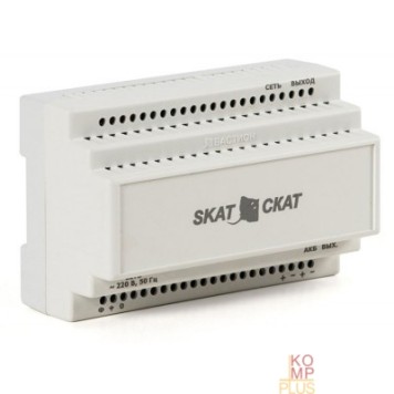 ИБП для систем безопасности Бастион БАСТИОН SKAT-12-6,0 DIN (СКАТ ИБП-12/6-DIN) источник питания 12В 6А пластиковый корпус под DIN рейку 35 мм, МПТ (586) 