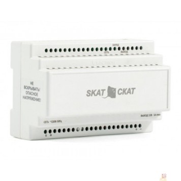 ИБП для систем безопасности Бастион БАСТИОН SKAT-12DC-1.0 Li-ion (СКАТ ИБП-12/1-3,2/Li-DIN) источник питания на Li-ion АКБ 5,2 Ач, под DIN рейку 35 мм, МПТ (595)