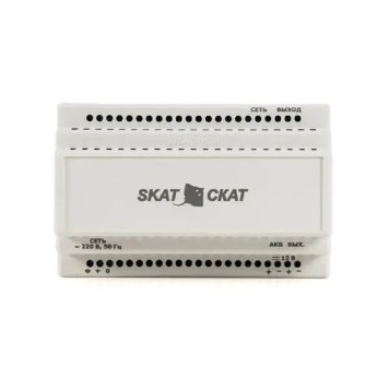 ИБП для систем безопасности Бастион БАСТИОН SKAT-12-6.0 DIN (СКАТ ИБП-12/6-DIN) источник питания 12В 6А пластиковый корпус под DIN рейку 35 мм, МПТ (586) -1