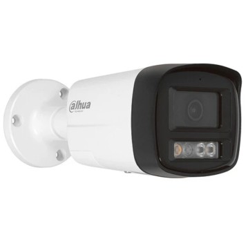 Видеонаблюдение DAHUA DH-IPC-HFW2449TLP-S-PV-0280B Уличная цилиндрическая IP-видеокамера SmartDualLight 4Мп, 1/2.9” CMOS, объектив 2.8мм, видеоаналитика, микрофон+динамик, ИК 30м, LED 30м, IP67, металл-1