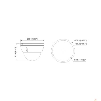 Видеонаблюдение DAHUA DH-IPC-HDBW1230EP-0280B-S5 Уличная купольная IP-видеокамера 2Мп, 1/2.8” CMOS, объектив 2.8мм, ИК 30м, IP67, IK10, металл-2