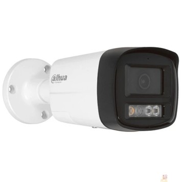 Видеонаблюдение DAHUA DH-IPC-HFW2449TLP-S-PV-0280B Уличная цилиндрическая IP-видеокамера SmartDualLight 4Мп, 1/2.9” CMOS, объектив 2.8мм, видеоаналитика, микрофон+динамик, ИК 30м, LED 30м, IP67, металл-1