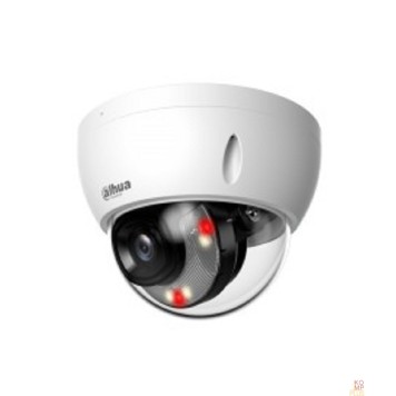 Видеонаблюдение DAHUA DH-IPC-HDBW2449EP-S-IL-0280B Уличная купольная IP-видеокамера SmartDualLight 4Мп, 1/2.9” CMOS, объектив 2.8мм, видеоаналитика, микрофон, ИК 30м, LED 30м, IP67, металл-1