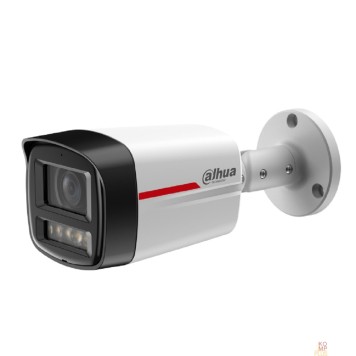 Видеонаблюдение DAHUA DH-IPC-HFW2449TLP-S-LED-0600B-PRO Уличная цилиндрическая IP-видеокамера WizColor 4Мп, 1/1.8” CMOS, объектив 6мм, видеоаналитика, микрофон, LED 50м, IP67, металл