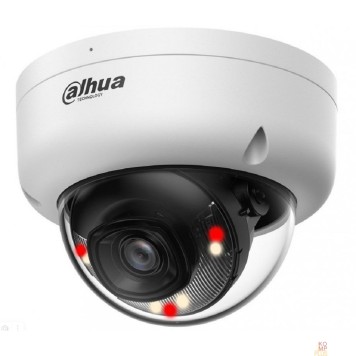 Видеонаблюдение DAHUA DH-IPC-HDBW1439E1P-A-IL-0280B-S6 Уличная купольная IP-видеокамера 4Мп, 1/3” CMOS, объектив 2.8мм, ИК 30м,LED 30м, IP67 ,IK08, микрофон, металл, пластик