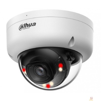 Видеонаблюдение DAHUA DH-IPC-HDBW1439E1P-A-IL-0360B-S6 Уличная купольная IP-видеокамера 4Мп, 1/3” CMOS, объектив 3.6мм, ИК 30м,LED 30м, IP67 ,IK08, микрофон, металл, пластик