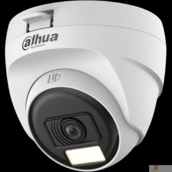 Видеонаблюдение DAHUA DH-HAC-T1A51P-U-IL-0280B-S3 Уличная купольная HDCVI-видеокамера 5Мп; CMOS; объектив 2.8мм; ИК 25м, Led 20м; корпус: пластик