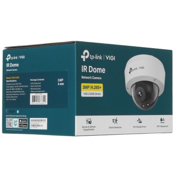 Цифровая камера TP-Link VIGI C230(4mm) Купольная камера 3 Мп с цветным ночным видением-2
