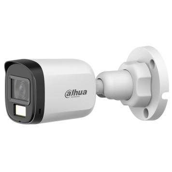 Видеонаблюдение DAHUA DH-HAC-B1A21P-U-IL-0280B Уличная цилиндрическая HDCVI-видеокамера 2Мп; CMOS; объектив 2.8мм;  BNC (переключаемый HDCVI/TVI/AHD/CVBS); ИК до 30м, Led 20м;  IP67; пластик-1