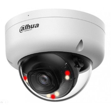 Видеонаблюдение DAHUA DH-IPC-HDBW1439E1P-A-IL-0280B-S6 Уличная купольная IP-видеокамера 4Мп, 1/3” CMOS, объектив 2.8мм, ИК 30м,LED 30м, IP67 ,IK08, микрофон, металл, пластик