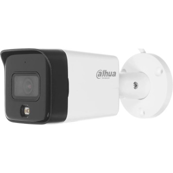Видеонаблюдение DAHUA DH-IPC-HFW1839TCP-A-IL-0280B-S6 Уличная цилиндрическая IP-видеокамера SmartDualLight 8Мп, 1/2.7” CMOS, объектив 2.8мм, обнаружение людей, микрофон, ИК 30м, LED 30м, IP67, металл/пластик
