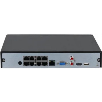 Видеорегистраторы DAHUA DHI-NVR2108HS-8P-4KS3 8-канальный IP-видеорегистратор с PoE, 4K и H.265+, ИИ 1 SATA III до 20Тбайт; 1 HDMI, 1 VGA; 1 RJ45 1000Мбит/с, 8 RJ45 100Мбит/с (PoE/PoE+, до 72Вт) аудиовх /вых: 1/1-2