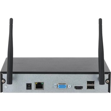 Видеорегистраторы DAHUA DHI-NVR2104HC-W 4-канальный IP-видеорегистратор H.265+ c W-Fi и ИИ  до 80Мбит/с;  1 SATA III до 20Тбайт;  1 HDMI, 1 VGA;  1 RJ45 100Мбит/с, Wi-Fi 2.4ГГцвидеоаналитика-2